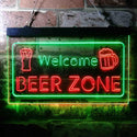 ADVPRO Welcome Beer Zone Bar Club Dual Color LED Neon Sign st6-i3667 - Green & Red