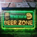 ADVPRO Welcome Beer Zone Bar Club Dual Color LED Neon Sign st6-i3667 - Green & Yellow