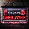 ADVPRO Welcome Beer Zone Bar Club Dual Color LED Neon Sign st6-i3667 - White & Red