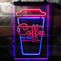 ADVPRO Coffee to Go Shop Display  Dual Color LED Neon Sign st6-i3707 - Blue & Red