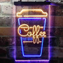 ADVPRO Coffee to Go Shop Display  Dual Color LED Neon Sign st6-i3707 - Blue & Yellow