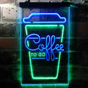 ADVPRO Coffee to Go Shop Display  Dual Color LED Neon Sign st6-i3707 - Green & Blue