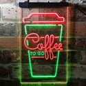ADVPRO Coffee to Go Shop Display  Dual Color LED Neon Sign st6-i3707 - Green & Red