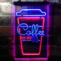 ADVPRO Coffee to Go Shop Display  Dual Color LED Neon Sign st6-i3707 - Red & Blue