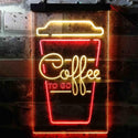 ADVPRO Coffee to Go Shop Display  Dual Color LED Neon Sign st6-i3707 - Red & Yellow