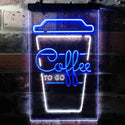 ADVPRO Coffee to Go Shop Display  Dual Color LED Neon Sign st6-i3707 - White & Blue