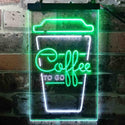 ADVPRO Coffee to Go Shop Display  Dual Color LED Neon Sign st6-i3707 - White & Green