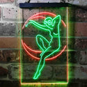 ADVPRO Blue Moon Lady  Dual Color LED Neon Sign st6-i3742 - Green & Red