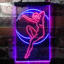 ADVPRO Blue Moon Lady  Dual Color LED Neon Sign st6-i3742 - Red & Blue