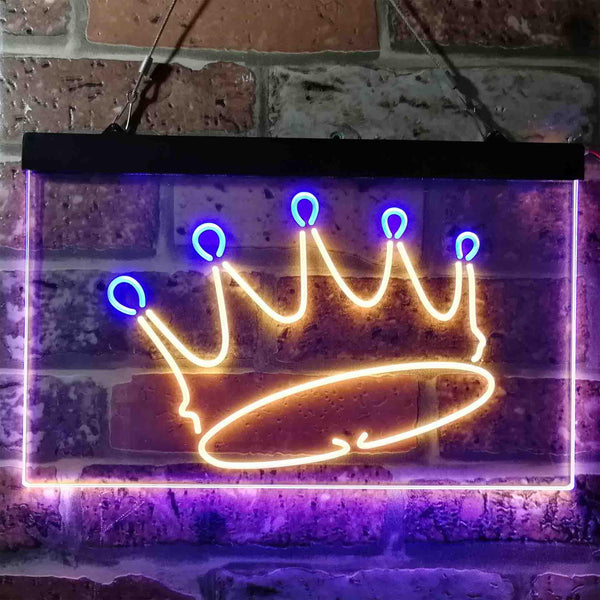 ADVPRO Crown Princess Bedroom Girl Kid Room Display Dual Color LED Neon Sign st6-i3755 - Blue & Yellow