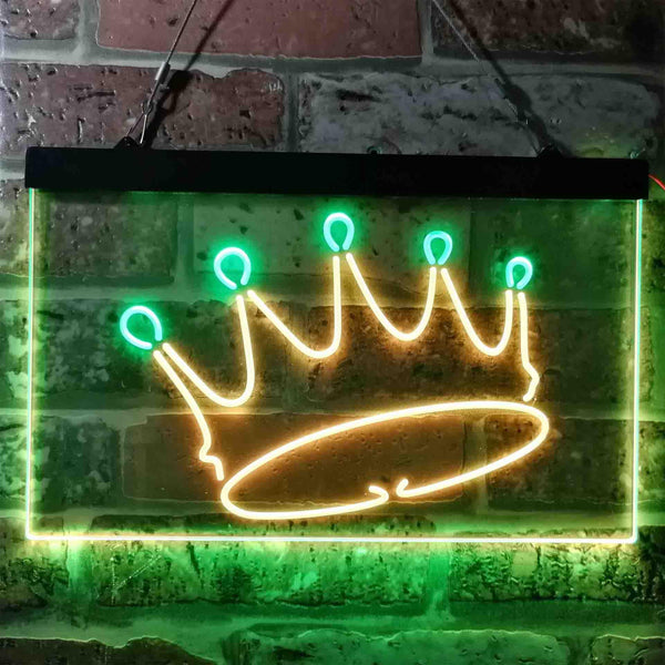 ADVPRO Crown Princess Bedroom Girl Kid Room Display Dual Color LED Neon Sign st6-i3755 - Green & Yellow