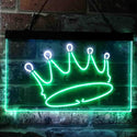 ADVPRO Crown Princess Bedroom Girl Kid Room Display Dual Color LED Neon Sign st6-i3755 - White & Green