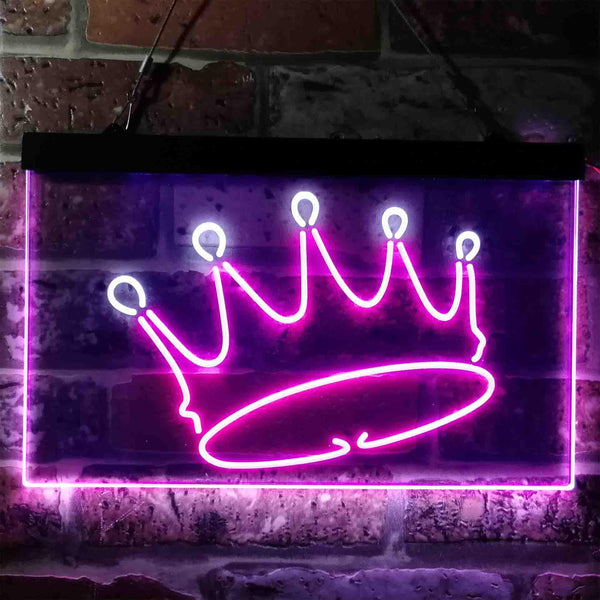 ADVPRO Crown Princess Bedroom Girl Kid Room Display Dual Color LED Neon Sign st6-i3755 - White & Purple