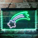 ADVPRO Falling Star Room Kid Bedroom Display Dual Color LED Neon Sign st6-i3772 - White & Green