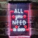 ADVPRO All You Need is Love Bedroom Heart  Dual Color LED Neon Sign st6-i3779 - White & Red