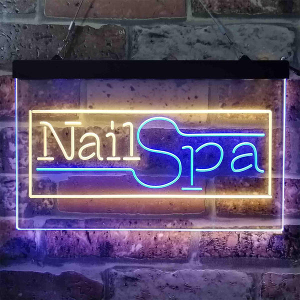 ADVPRO Nail Spa Salon Dual Color LED Neon Sign st6-i3804 - Blue & Yellow