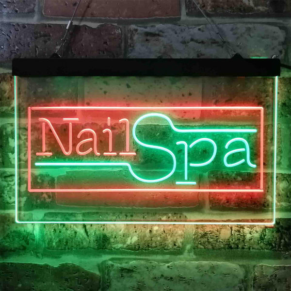 ADVPRO Nail Spa Salon Dual Color LED Neon Sign st6-i3804 - Green & Red