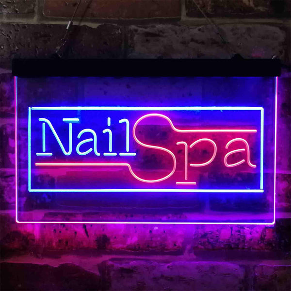ADVPRO Nail Spa Salon Dual Color LED Neon Sign st6-i3804 - Red & Blue