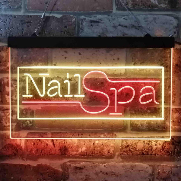 ADVPRO Nail Spa Salon Dual Color LED Neon Sign st6-i3804 - Red & Yellow