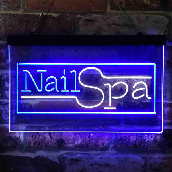 ADVPRO Nail Spa Salon Dual Color LED Neon Sign st6-i3804 - White & Blue