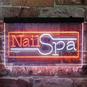 ADVPRO Nail Spa Salon Dual Color LED Neon Sign st6-i3804 - White & Orange
