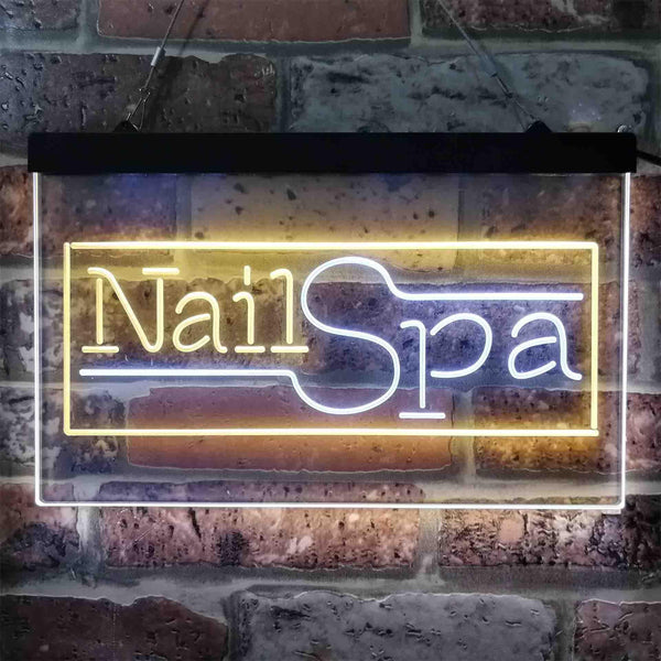 ADVPRO Nail Spa Salon Dual Color LED Neon Sign st6-i3804 - White & Yellow