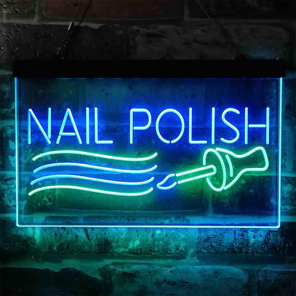 ADVPRO Nail Polish Dual Color LED Neon Sign st6-i3805 - Green & Blue