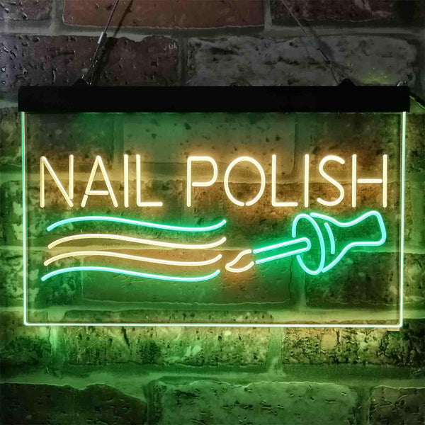 ADVPRO Nail Polish Dual Color LED Neon Sign st6-i3805 - Green & Yellow