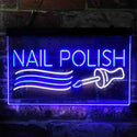ADVPRO Nail Polish Dual Color LED Neon Sign st6-i3805 - White & Blue