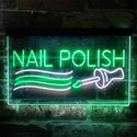 ADVPRO Nail Polish Dual Color LED Neon Sign st6-i3805 - White & Green