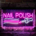 ADVPRO Nail Polish Dual Color LED Neon Sign st6-i3805 - White & Purple