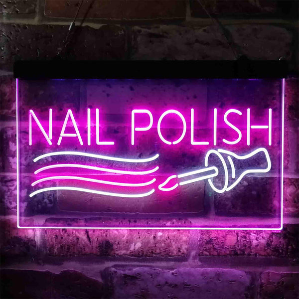 ADVPRO Nail Polish Dual Color LED Neon Sign st6-i3805 - White & Purple
