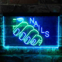 ADVPRO Nails Hand Waxing Dual Color LED Neon Sign st6-i3809 - Green & Blue