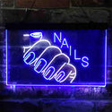 ADVPRO Nails Hand Waxing Dual Color LED Neon Sign st6-i3809 - White & Blue