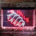ADVPRO Nails Hand Waxing Dual Color LED Neon Sign st6-i3809 - White & Red