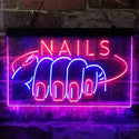 ADVPRO Nails Fingers Display Dual Color LED Neon Sign st6-i3810 - Blue & Red