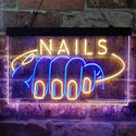 ADVPRO Nails Fingers Display Dual Color LED Neon Sign st6-i3810 - Blue & Yellow