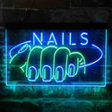 ADVPRO Nails Fingers Display Dual Color LED Neon Sign st6-i3810 - Green & Blue