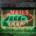 ADVPRO Nails Fingers Display Dual Color LED Neon Sign st6-i3810 - Green & Red