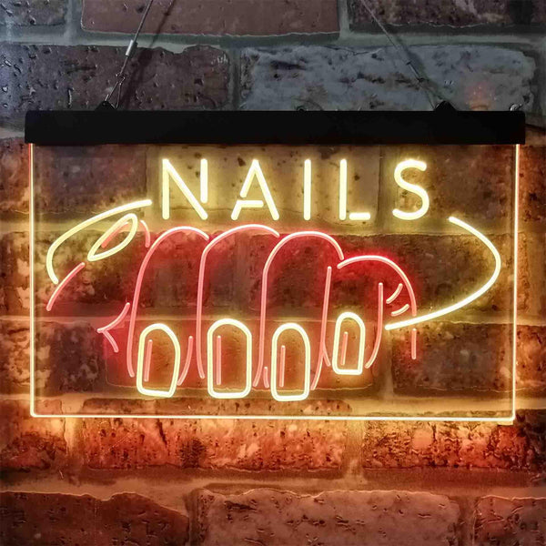 ADVPRO Nails Fingers Display Dual Color LED Neon Sign st6-i3810 - Red & Yellow