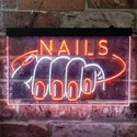 ADVPRO Nails Fingers Display Dual Color LED Neon Sign st6-i3810 - White & Orange