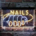 ADVPRO Nails Fingers Display Dual Color LED Neon Sign st6-i3810 - White & Yellow