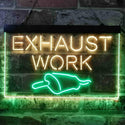 ADVPRO Exhaust Work Shop Car Repair Garage Dual Color LED Neon Sign st6-i3817 - Green & Yellow