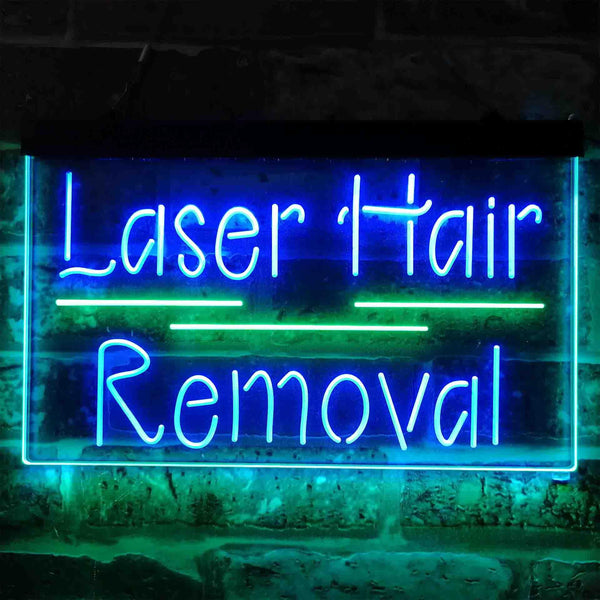 ADVPRO Laser Hair Removal Dual Color LED Neon Sign st6-i3833 - Green & Blue