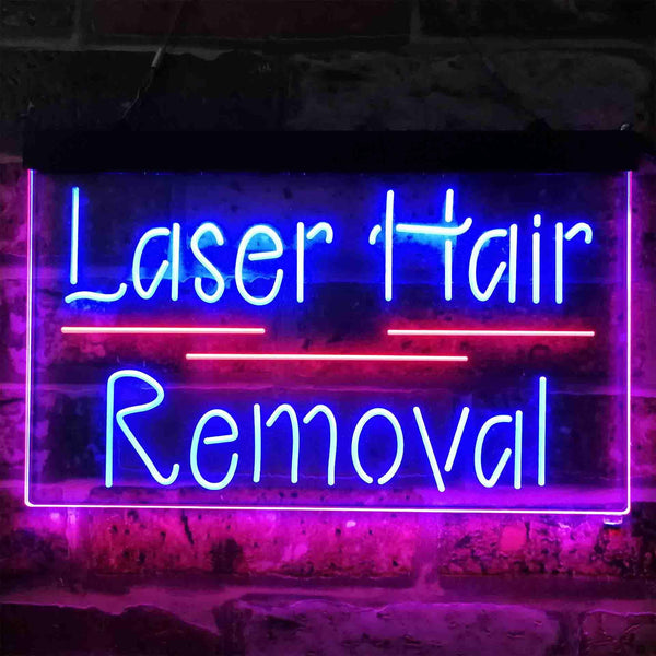 ADVPRO Laser Hair Removal Dual Color LED Neon Sign st6-i3833 - Red & Blue