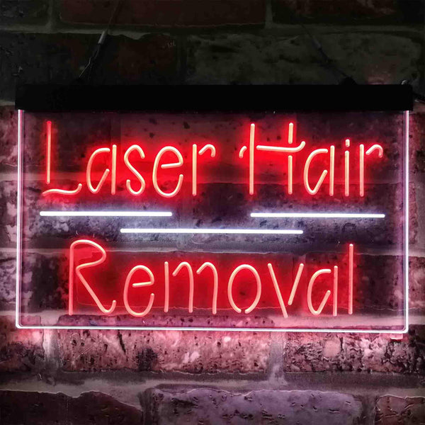 ADVPRO Laser Hair Removal Dual Color LED Neon Sign st6-i3833 - White & Red