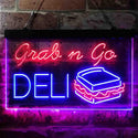 ADVPRO Grab n Go Deli Cafe Dual Color LED Neon Sign st6-i3835 - Red & Blue