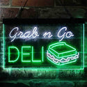 ADVPRO Grab n Go Deli Cafe Dual Color LED Neon Sign st6-i3835 - White & Green