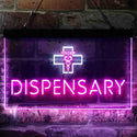 ADVPRO Dispensary Cross Shop Dual Color LED Neon Sign st6-i3846 - White & Purple