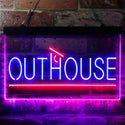 ADVPRO Outhouse Builder Supply Dual Color LED Neon Sign st6-i3847 - Blue & Red